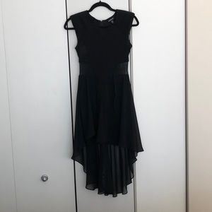 Bebe high-low dress in black